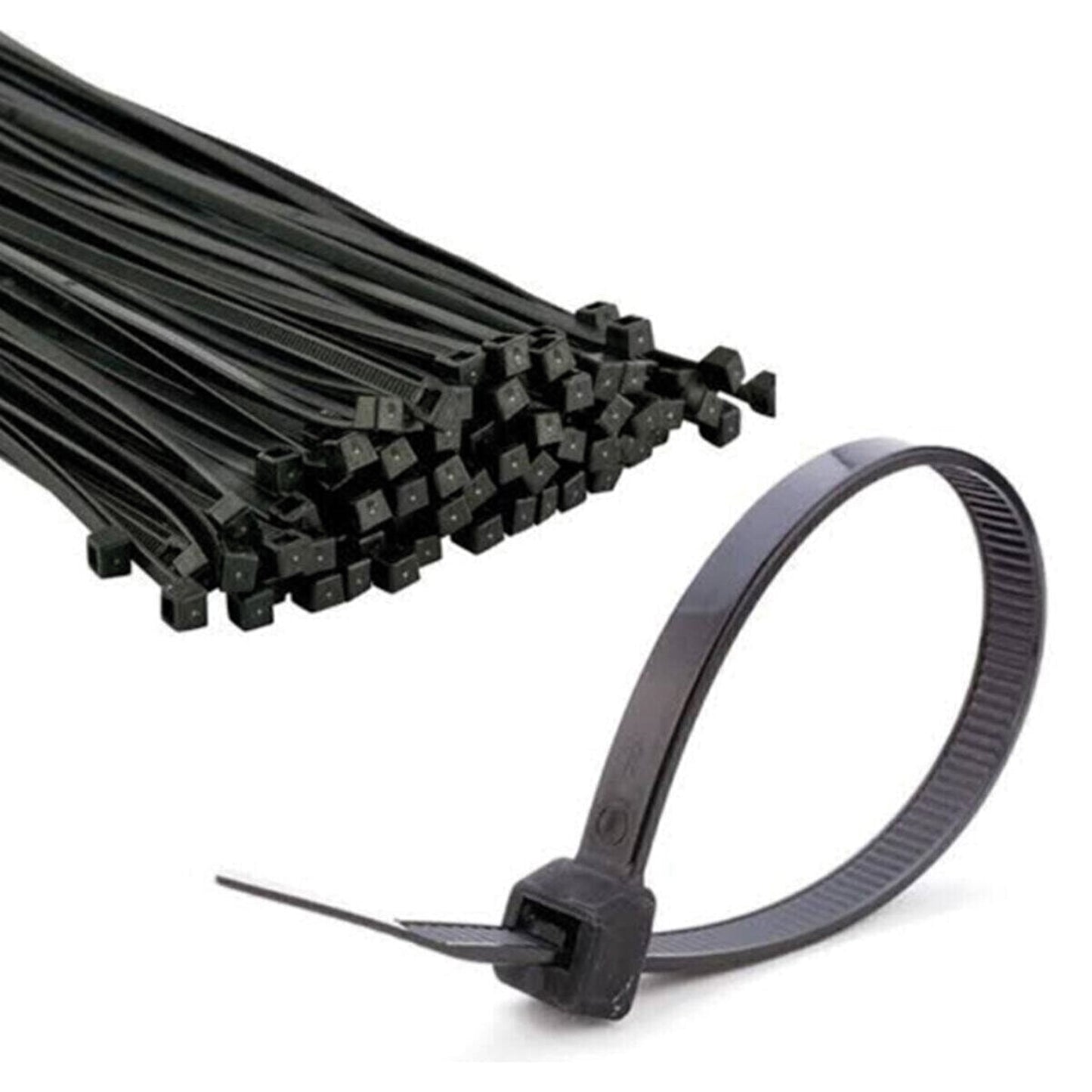 Cable Tie Plastic Velcro Clamp Black 4,8 x 200 100 Pcs x10 Unit Plastic Clamp