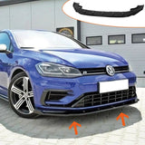 Autovision for VW Golf R 7.5 FL 2017 Front Bumper Lip Piano Black Vacuum