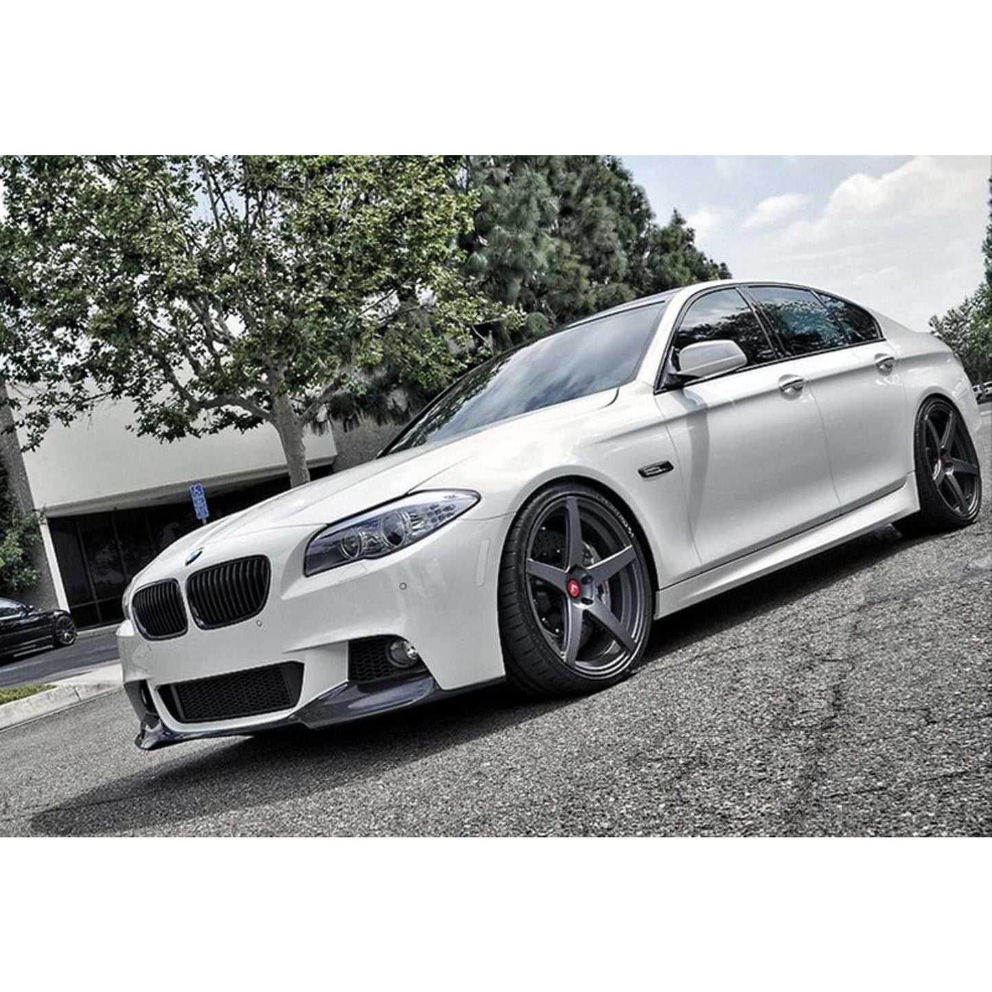 Autovision pour BMW F10 2010 2017 Pare-chocs avant à lèvres Piano Black Vacuum