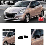 Mirror Cover For Peugeot 208 2012-2018 Accessory Bright Black BAT MODEL
