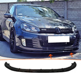 Autovision for VW Golf MK6 GTI 2008 2012 Front Bumper Lip Piano Black Vacuum