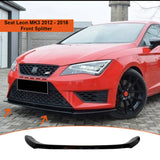 Autovision for Seat Leon MK3 2012 2016 Front Bumper Lip Piano Black Vacuum