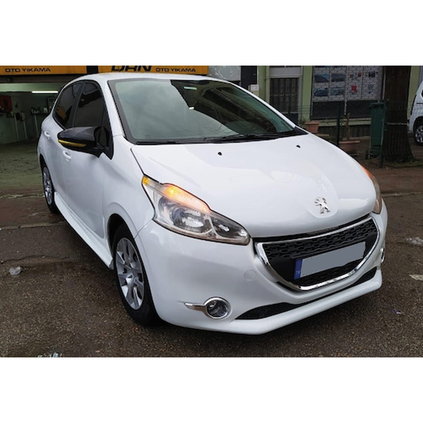 Mirror Cover For Peugeot 208 2012-2018 Accessory Bright Black BAT MODEL