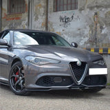 Autovision pour Alfa Romeo Giulia Veloce 2015 2019 Lèvre de pare-chocs avant Piano Black Vacuum