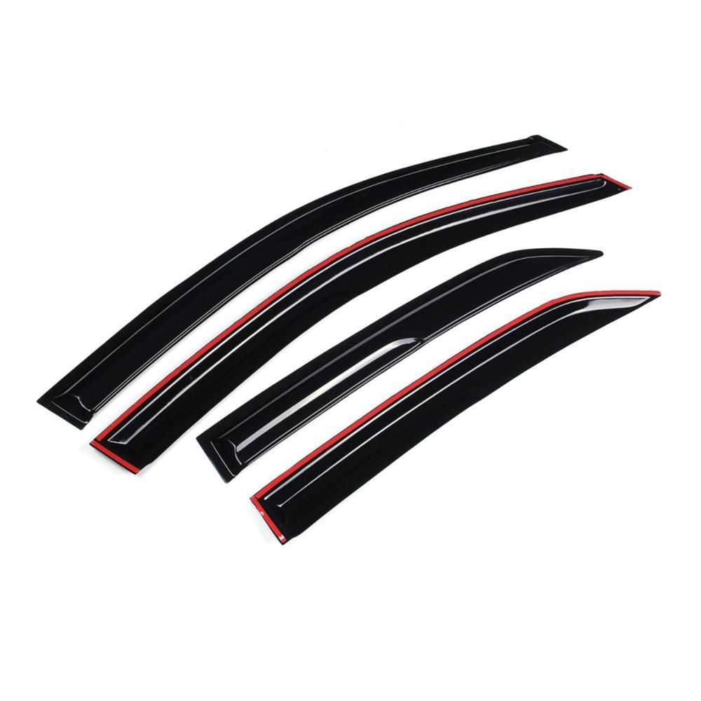 Dark Smoke Window Rain Guards Visors For Toyota Tercel 1995-1999 - 2pcs Set, Self-Adhesive