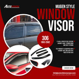 AutoVision Window Visor for Peugeot 306 1993-2002 Window Wind Deflector Rain Guard Visor Awnings Accessories
