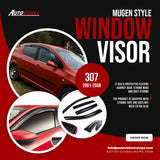 AutoVision Window Visor for Peugeot 307 2001-2008 Window Wind Deflector Rain Guard Visor Awnings Accessories