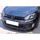 Autovision for VW Golf MK6 GTI 2008 2012 Front Bumper Lip Piano Black Vacuum