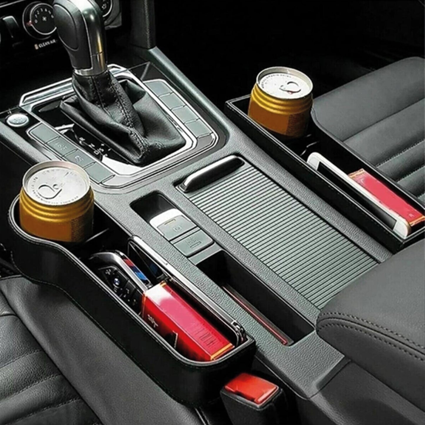 Car Seat Lux Organizer Cup Holder Car Seat Phone Cup Holder Black Set of 2 pcs