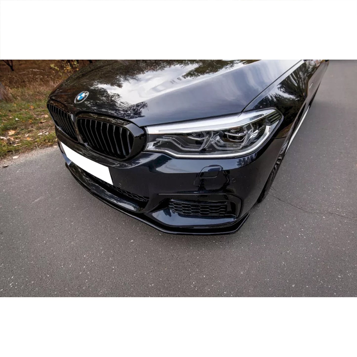 Autovision for BMW 5 Series G30 / G31 M SPORT 2017 Front Bumper Lip Piano Black Vacuum