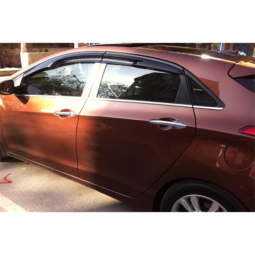 AutoVision Window Visor for Hyundai i30 2010-2016 Window Wind Deflector Rain Guard Visor Awnings Accessories