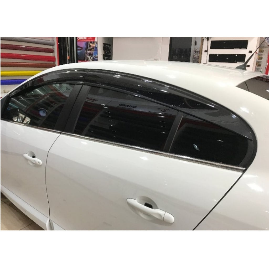 AutoVision Window Visor for Renault Fluence 2009-2016 Window Wind Deflector Rain Guard Visor Awnings Accessories
