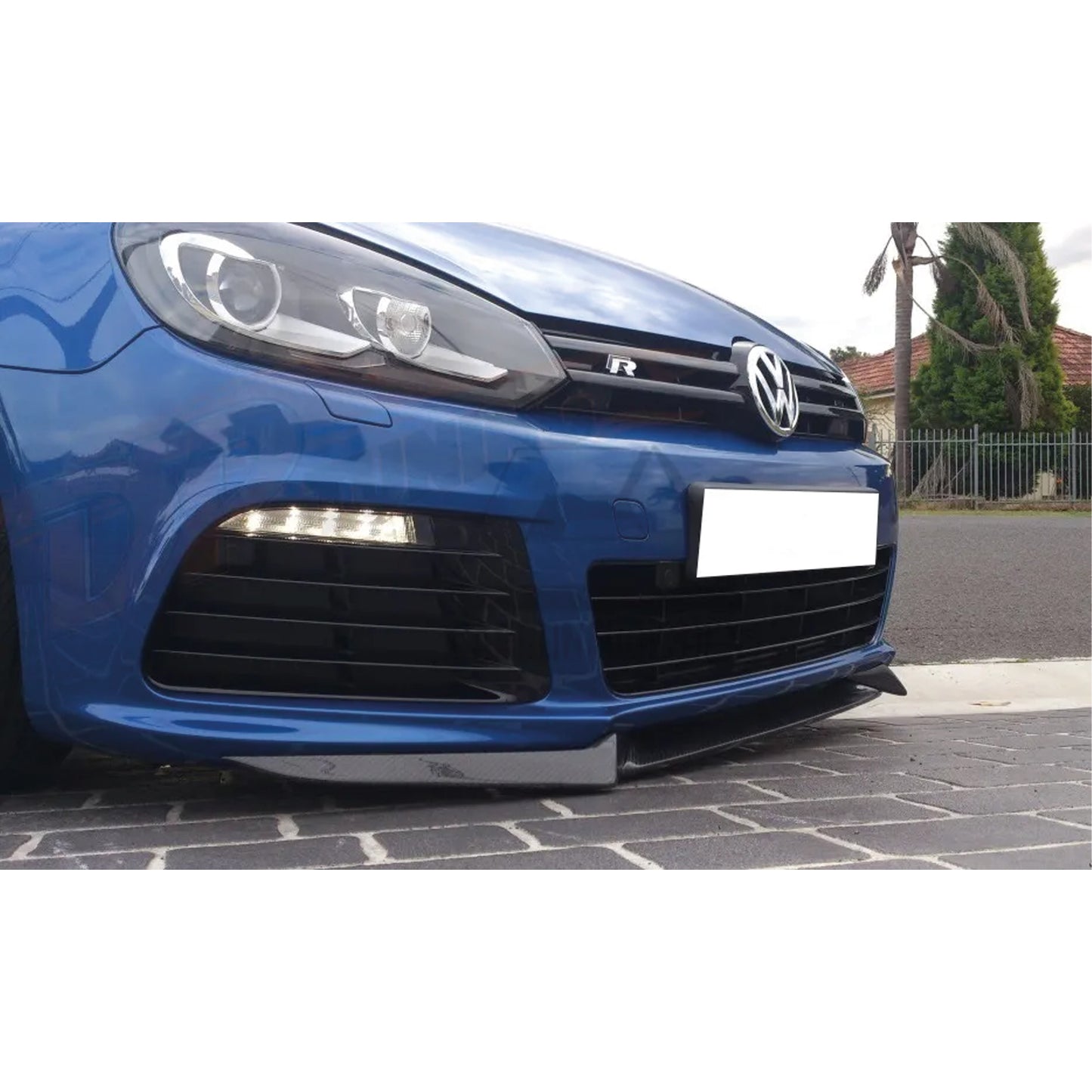 Autovision for VW Golf MK6 R 2008 2012 Front Bumper Lip Piano Black Vacuum