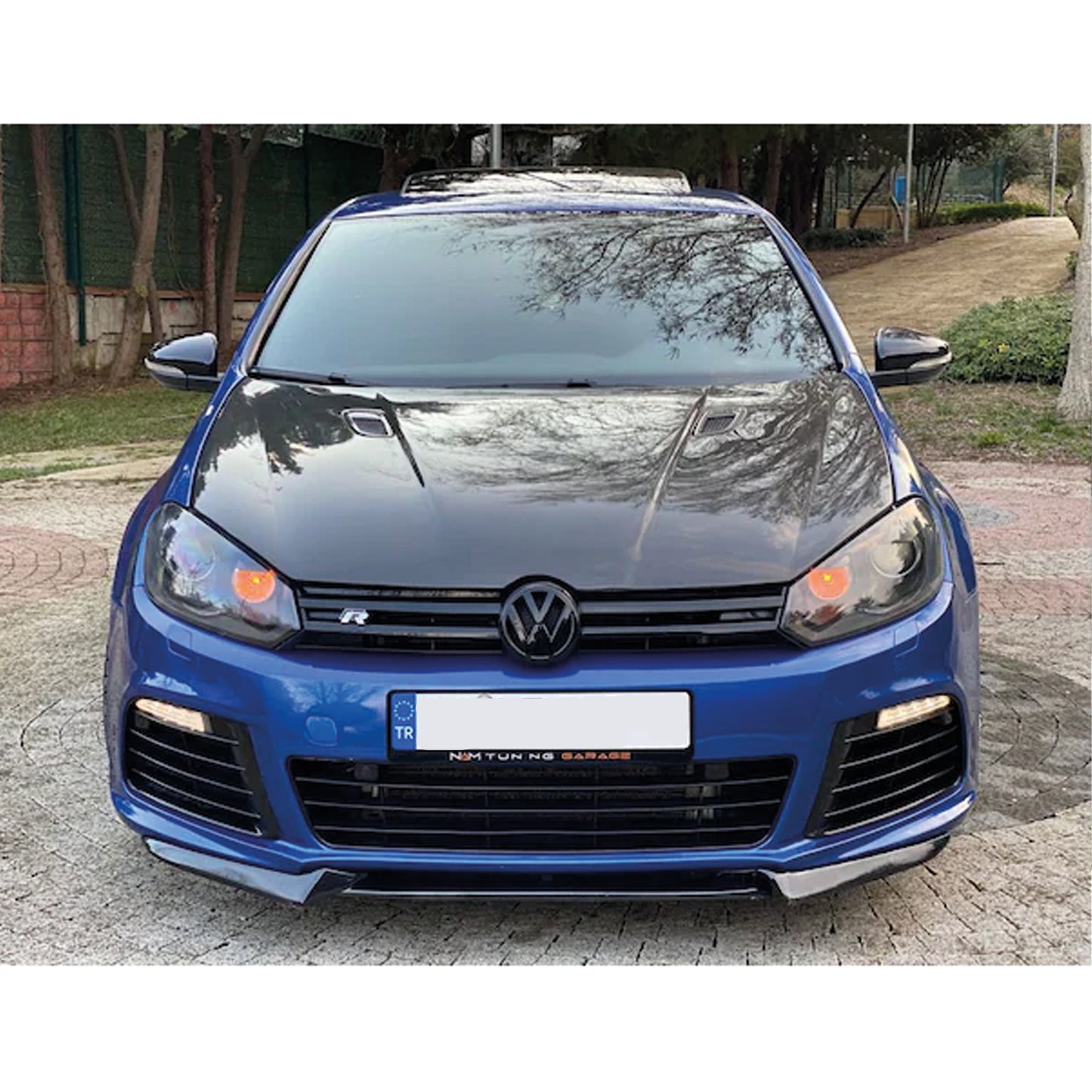 Autovision for VW Golf MK6 R 2008 2012 Front Bumper Lip Piano Black Vacuum