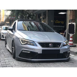 Autovision for Seat Leon MK3 FL 2017-2020 Front Bumper Lip Piano Black Vacuum