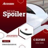 Rear Spoiler For Citroen C Elysee 2012 2019 ABS Hard Plastic