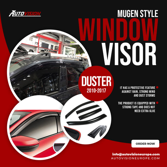 AutoVision Window Visor for Dacia Duster 2010-2017 Window Wind Deflector Rain Guard Visor Awnings Accessories