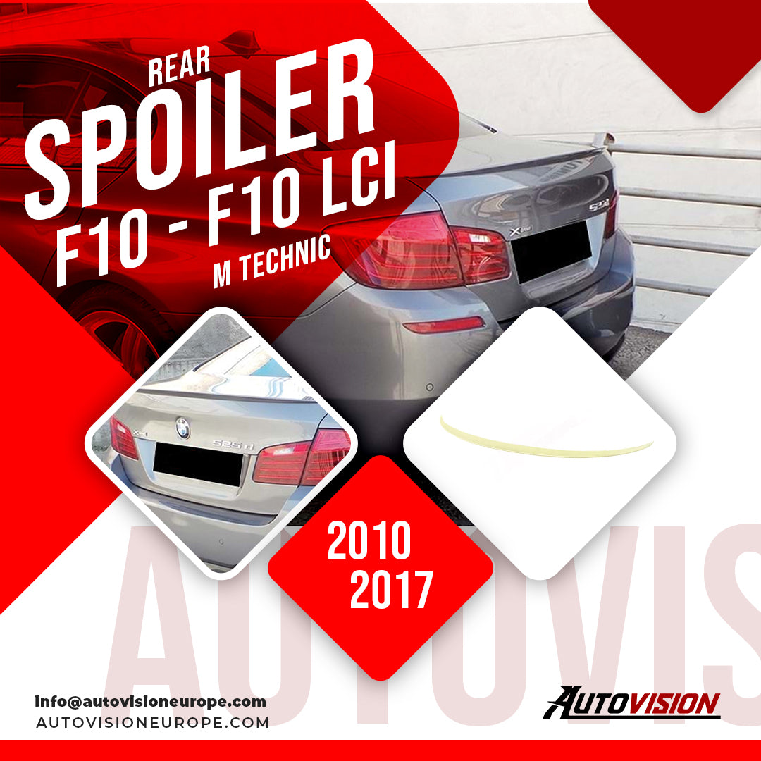 Rear Spoiler For F10 / F10 Lci M Tech 5 Series 2010 2017 ABS Plastic