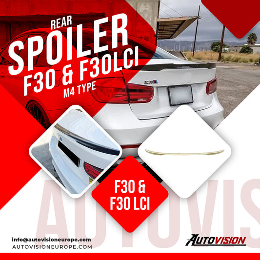 Rear Spoiler For F30 / F30 Lci M4 Type 2012 2018 ABS Plastic