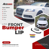 AutoVision FC Model 4Pcs Front Bumper Lip All Cars Universal Model