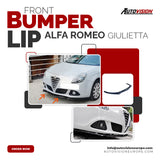 Autovision for Alfa Romeo Giulietta 2010 2020 Front Bumper Lip Piano Black Vacuum