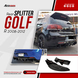 Rear Diffuser for Golf MK6 VI R 2008-2012 Custom Style Car Styling Body Kit Rear Spoiler Splitter