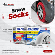 Chaussettes à neige pour pneus de voiture AutoVision pour l'hiver - Active & Super X