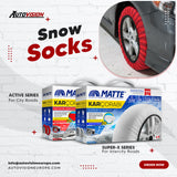 AutoVision Car Tire Snow Socks for Winter - Active & Super X