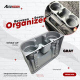 Between the Seats Back of the Seats Cup Holder Organizer Gray