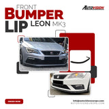 Autovision for Seat Leon MK3 FL 2017-2020 Front Bumper Lip Piano Black Vacuum