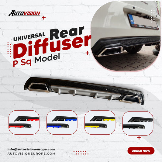 Rear Diffuser for P Type Sq Model Custom Style Car Styling Diffüser Rear Body Kit Spoiler Bumper Lip Splitter