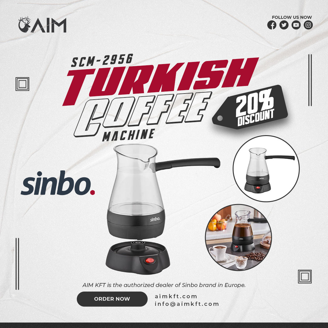 Electric Coffee Pot Turkish Coffee Machine Sinbo SCM-2956 – AutoVision  Europe