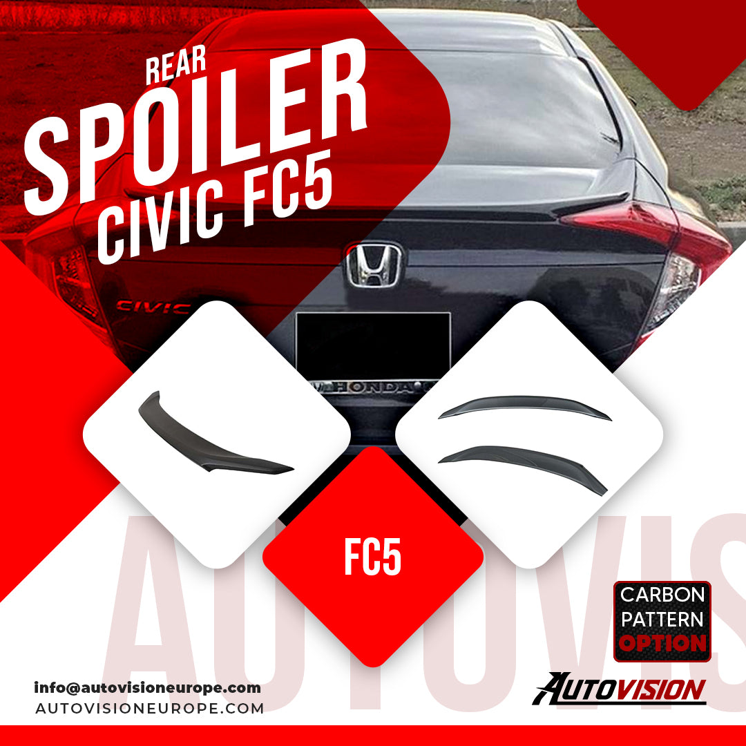 Aileron arrière pour Civic FC5 en plastique ABS anatomique 