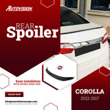 Rear Spoiler For Toyota Corolla 2013 2017 ABS Hard Plastic