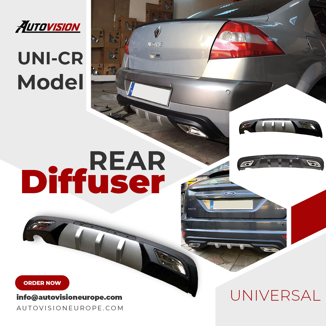 Diffuseur arrière pour modèle UNI Type CR, kit de carrosserie arrière de style personnalisé, becquet de pare-chocs, séparateur de lèvre 