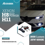 AutoVision Xenon H8 H11 Eco Power 3000 Lumen CSP 1860 6000k 12V 20W White