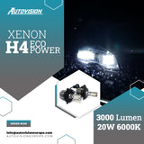 AutoVision Xenon H4 Eco Power 3000 Lumen CSP 1860 6000k 20W 12V White