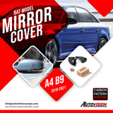 Mirror Cover For Audi A4 B9 2016 - 2021 Accessory Bright Black BAT MODEL