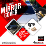 Mirror Cover For Hyundai Accent Blue no Signal 2011-2018 Accessory Bright Black BAT MODEL