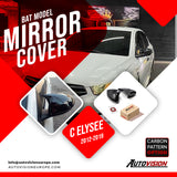 Mirror Cover For Citroen C Elysee 2012 - 2019 Accessory Bright Black BAT MODEL