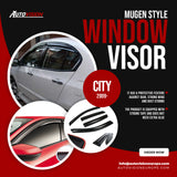 AutoVision Window Visor for Honda City 2009+ Window Wind Deflector Rain Guard Visor Awnings Accessories