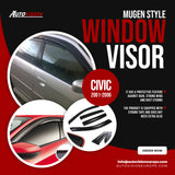 AutoVision Window Visor for Honda Civic 2001-2006 Window Wind Deflector Rain Guard Visor Awnings Accessories