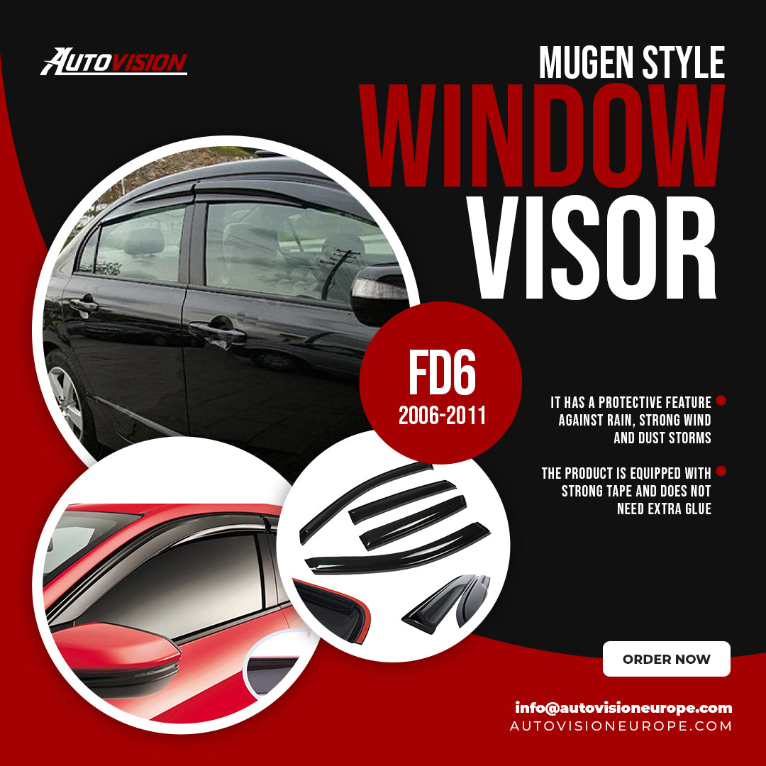 AutoVision Pare-brise pour Honda Civic FD6 2006-2011 Déflecteur de vent de fenêtre Pare-pluie Pare-soleil Accessoires pour auvents