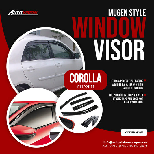 AutoVision Window Visor for Toyota Corolla 2007-2011 Window Wind Deflector Rain Guard Visor Awnings Accessories