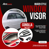 AutoVision Window Visor for Toyota Corolla 2007-2011 Window Wind Deflector Rain Guard Visor Awnings Accessories