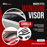 AutoVision Window Visor for Toyota Corolla 2013-2017 Window Wind Deflector Rain Guard Visor Awnings Accessories