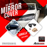 Mirror Cover For Toyota Corolla 2014-2018 Accessory Bright Black BAT MODEL