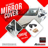 Mirror Cover For Opel Vauxhall Corsa E 2014-2019 Accessory Bright Black BAT MODEL