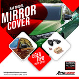 Mirror Cover For Fiat Egea Tipo Eu 2015-2020 Accessory Bright Black BAT MODEL