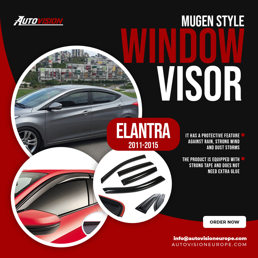 AutoVision Window Visor for Hyundai Elantra 2011-2015 Window Wind Deflector Rain Guard Visor Awnings Accessories